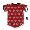 Knitted Valentine's Day Print Pattern Baseball Jersey-grizzshop