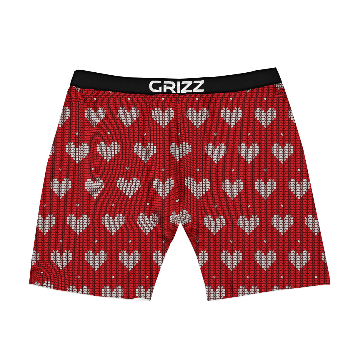 Knitted Valentine's Day Print Pattern Boxer Briefs-grizzshop