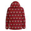 Knitted Valentine's Day Print Pattern Down Jacket-grizzshop