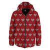 Knitted Valentine's Day Print Pattern Down Jacket-grizzshop