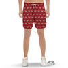 Knitted Valentine's Day Print Pattern Men's Gym Shorts-grizzshop