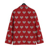 Knitted Valentine's Day Print Pattern Men's Sport Coat-grizzshop