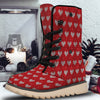 Knitted Valentine's Day Print Pattern Snow Boots-grizzshop