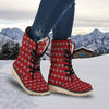 Knitted Valentine's Day Print Pattern Snow Boots-grizzshop