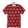 Knitted Valentine's Day Print Pattern T-Shirt-grizzshop