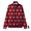 Knitted Valentine's Day Print Pattern Track Jacket-grizzshop