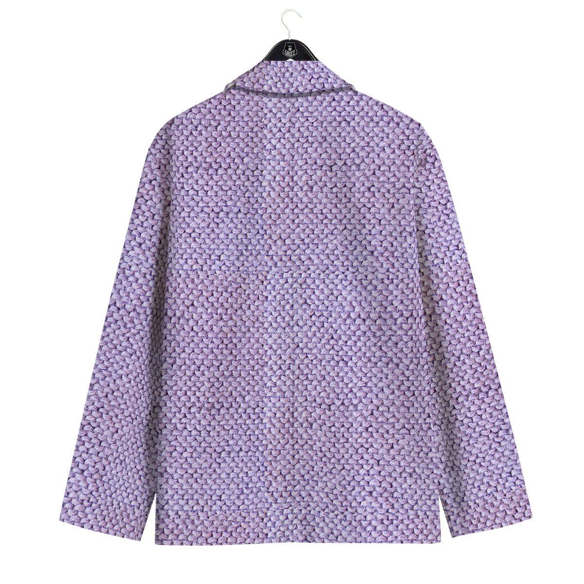 Knitted Violet Print Pattern Men's Sport Coat-grizzshop