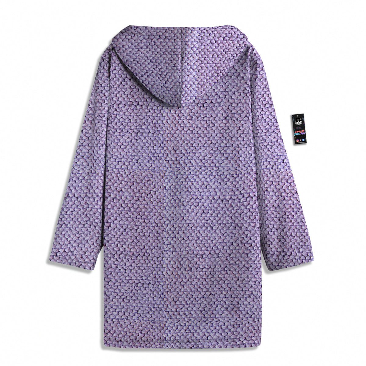 Knitted Violet Print Pattern Men's Windbreaker Jacket-grizzshop