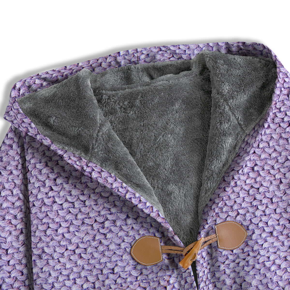 Knitted Violet Print Pattern Men's Windbreaker Jacket-grizzshop
