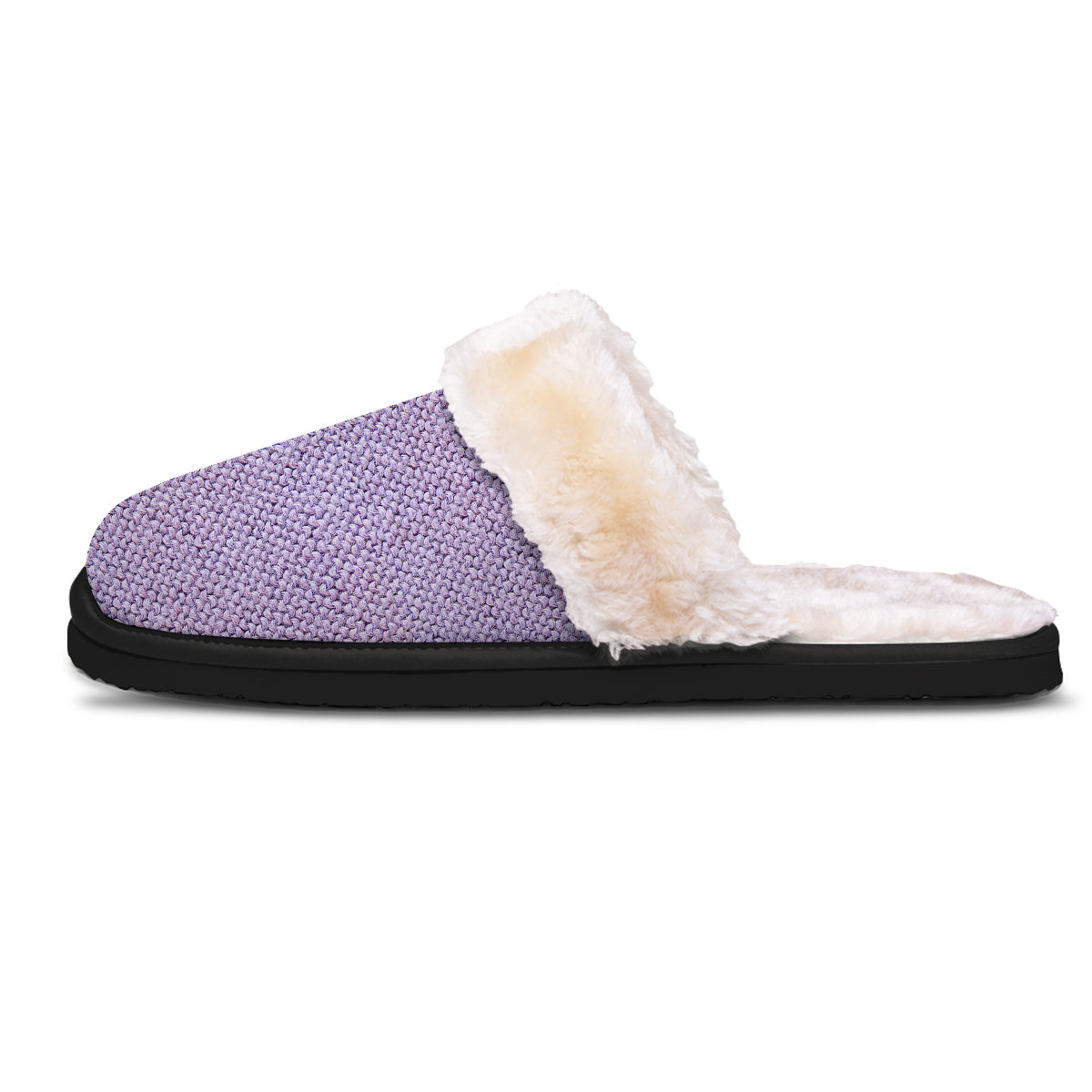 Knitted Violet Print Pattern Slippers-grizzshop