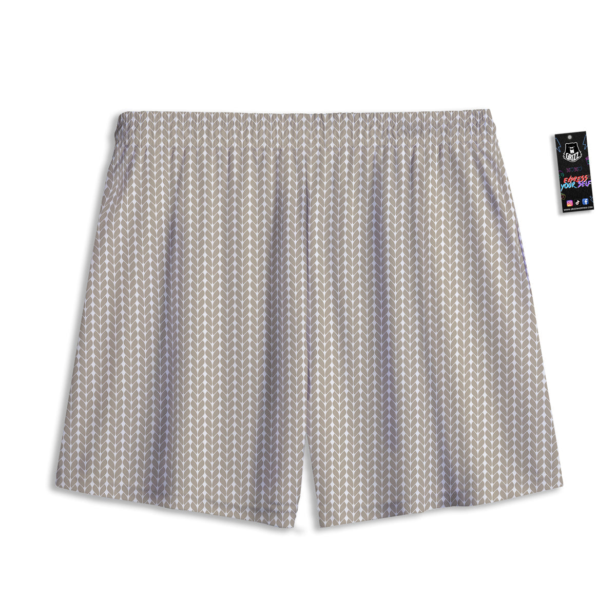 Mandala Om Gold Print Mesh Shorts
