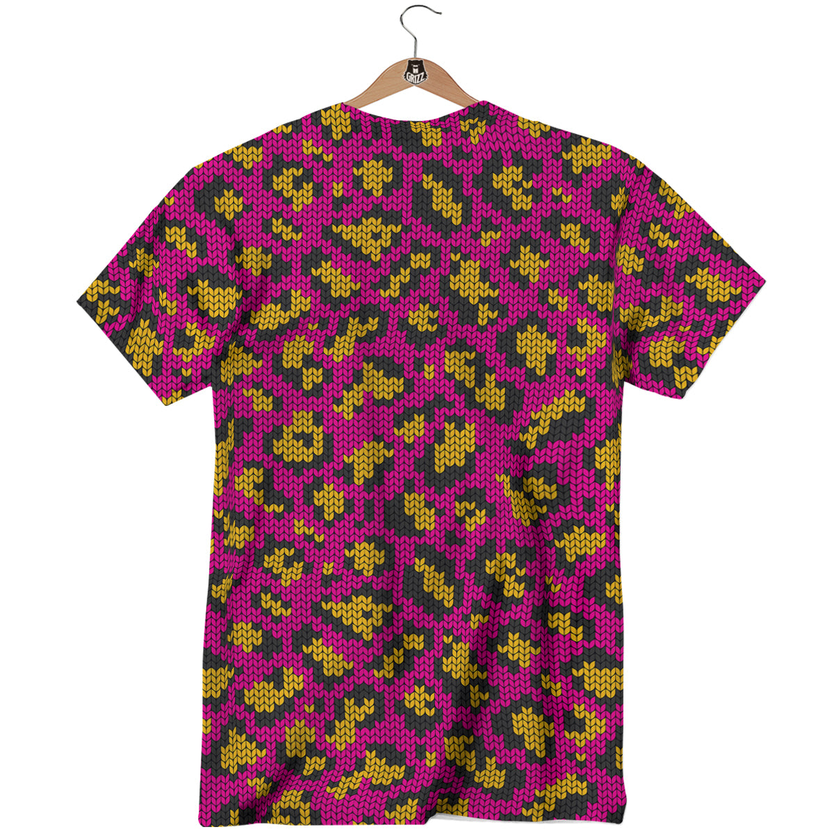 Knitted Wild Pink Leopard Print Pattern T-Shirt-grizzshop