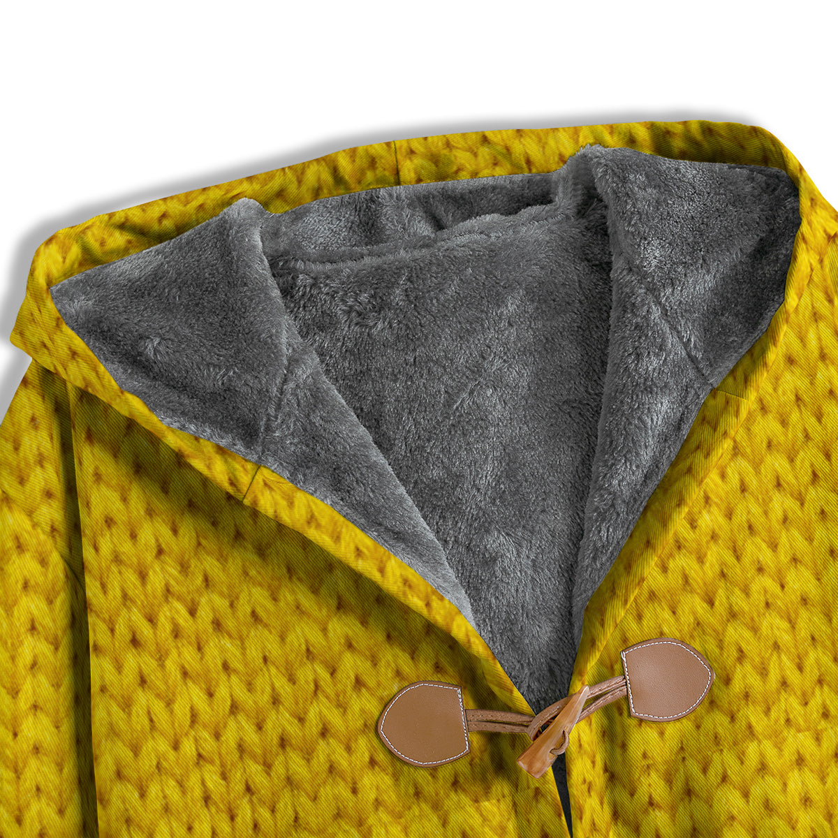 Knitted Yellow Print Pattern Men's Windbreaker Jacket-grizzshop