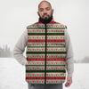 Knitted Christmas Print Pattern Down Vest