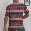 Knitted Christmas Snowman Print Pattern Untucked Shirts-grizzshop