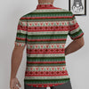 Knitted Christmas Tree Print Pattern Untucked Shirts-grizzshop