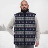 Knitted Cute Snowman Print Pattern Down Vest