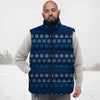 Knitted Snowflakes Print Pattern Down Vest