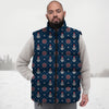 Knitted Snowman Print Pattern Down Vest