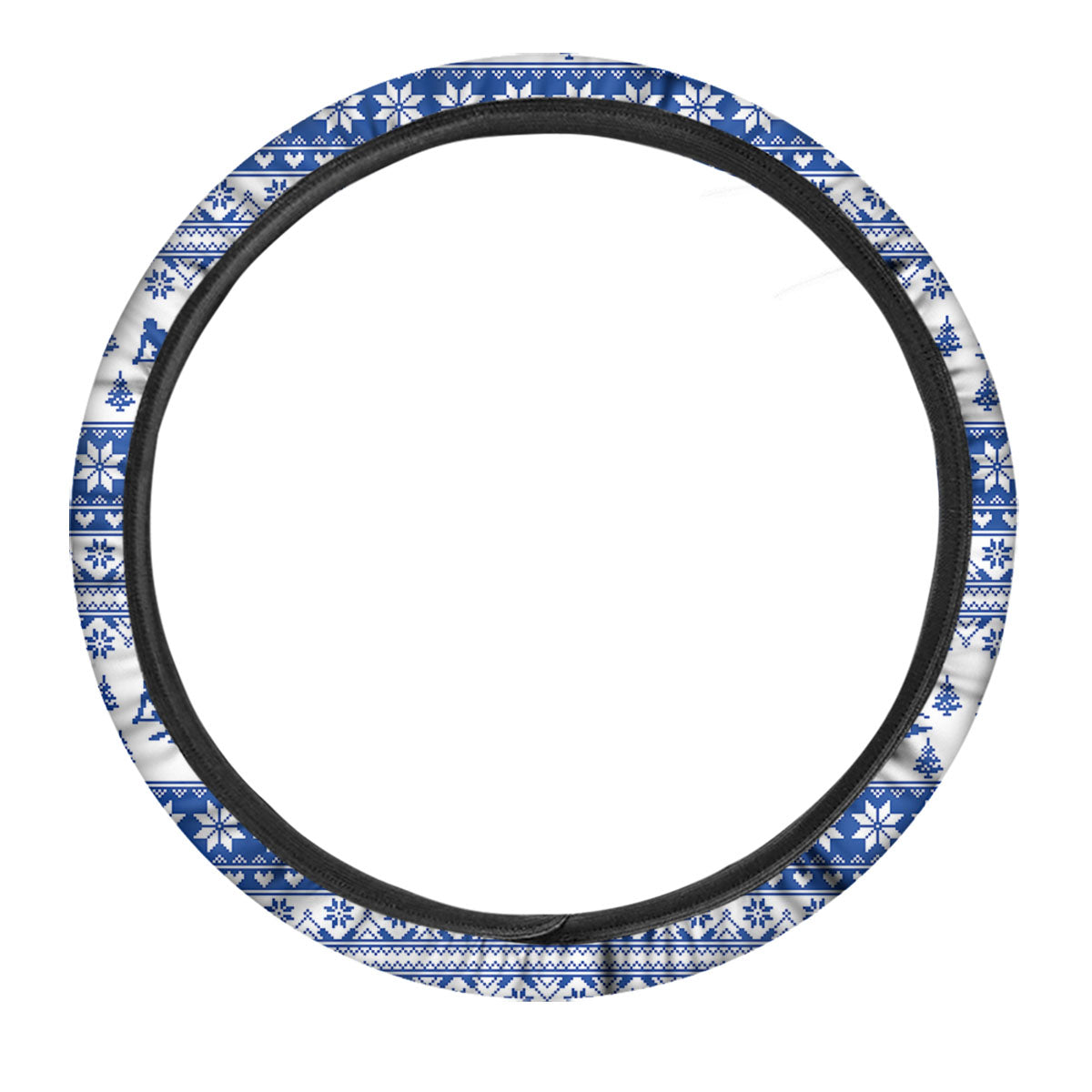 Knitting Winter Ski Print Pattern Car Steering Wheel Cover-grizzshop