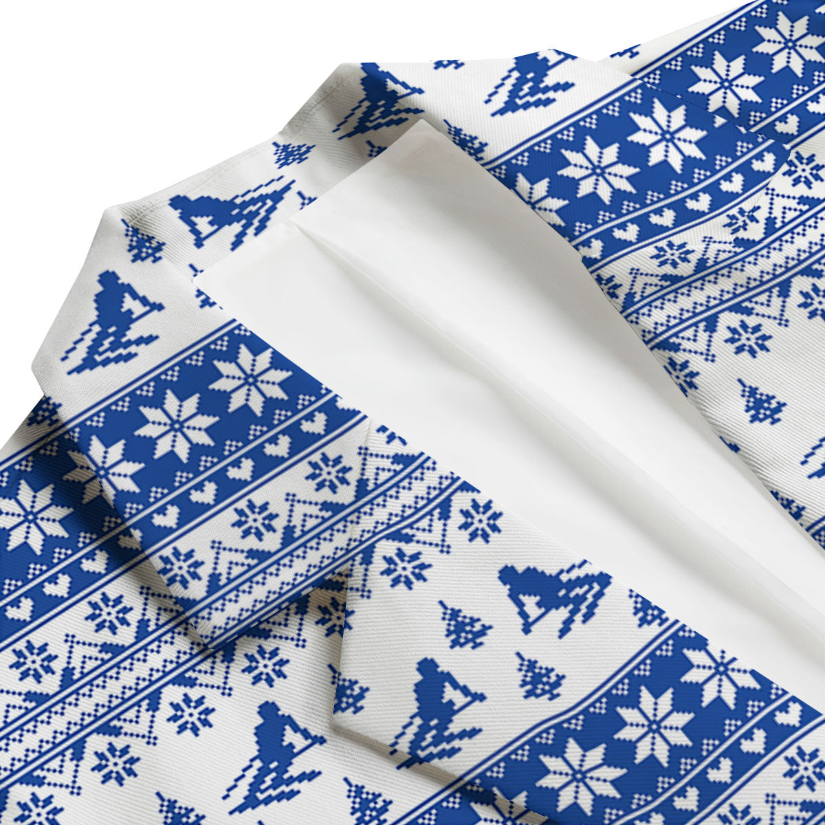 Knitting Winter Ski Print Pattern Men's Blazer-grizzshop