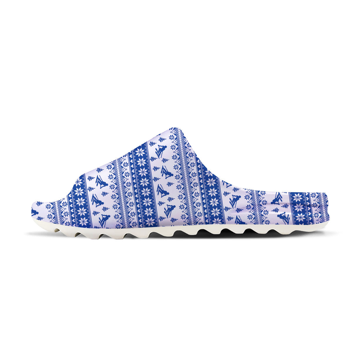 Knitting Winter Ski Print Pattern Sandals-grizzshop