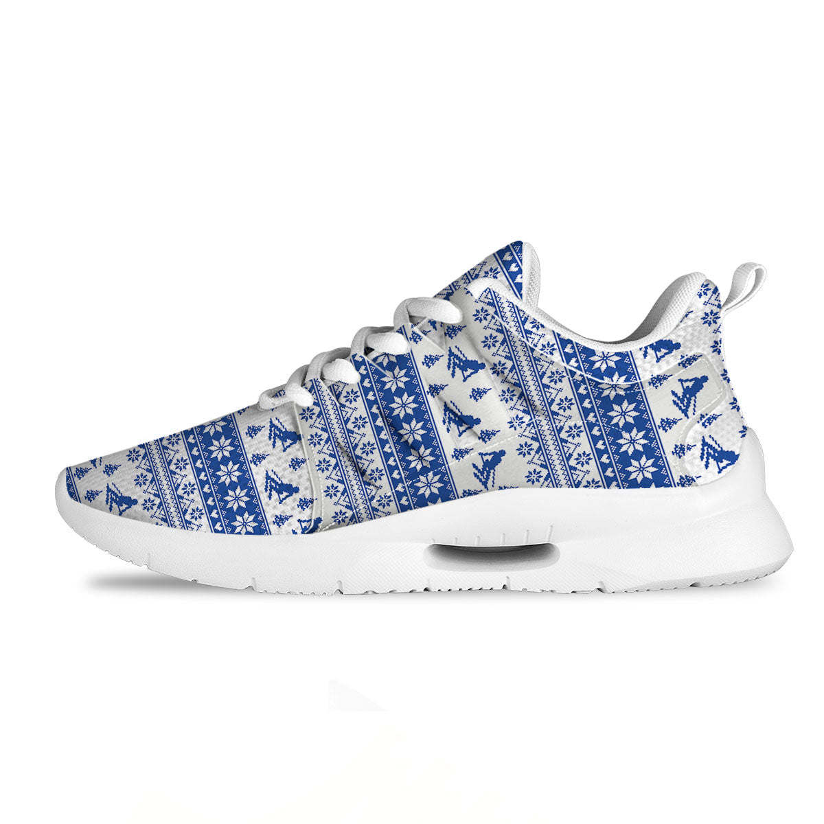 Knitting Winter Ski Print Pattern Tennis Shoes-grizzshop