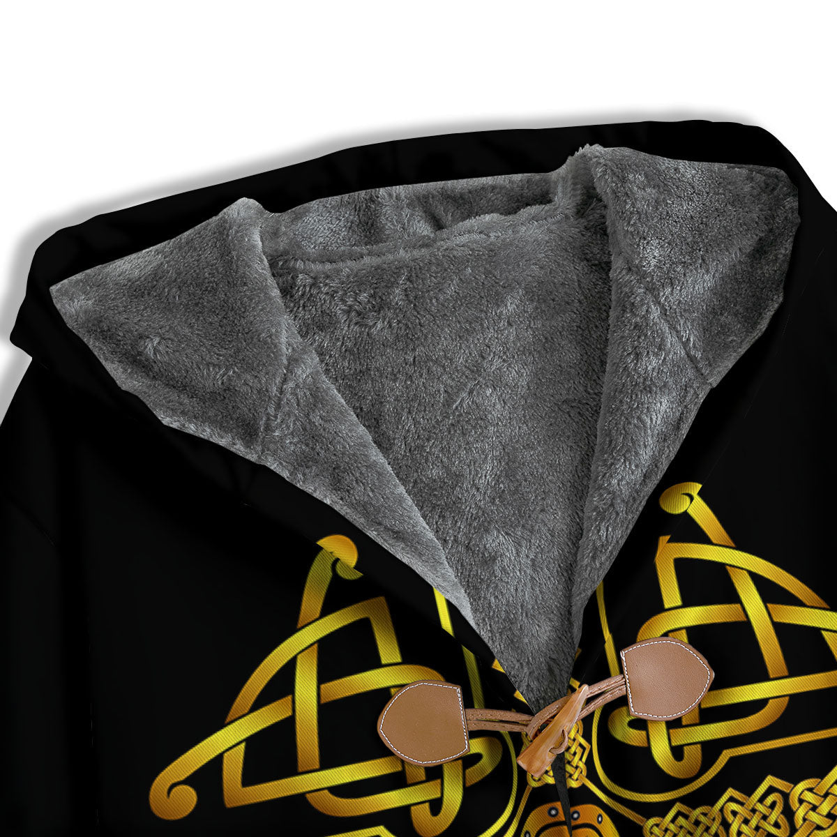 Knot Cross Gold Celtic Print Men's Windbreaker Jacket-grizzshop