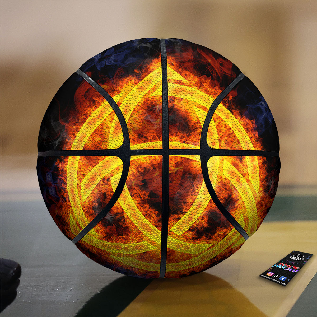 Knot Fire Celtic Print Basketball-grizzshop