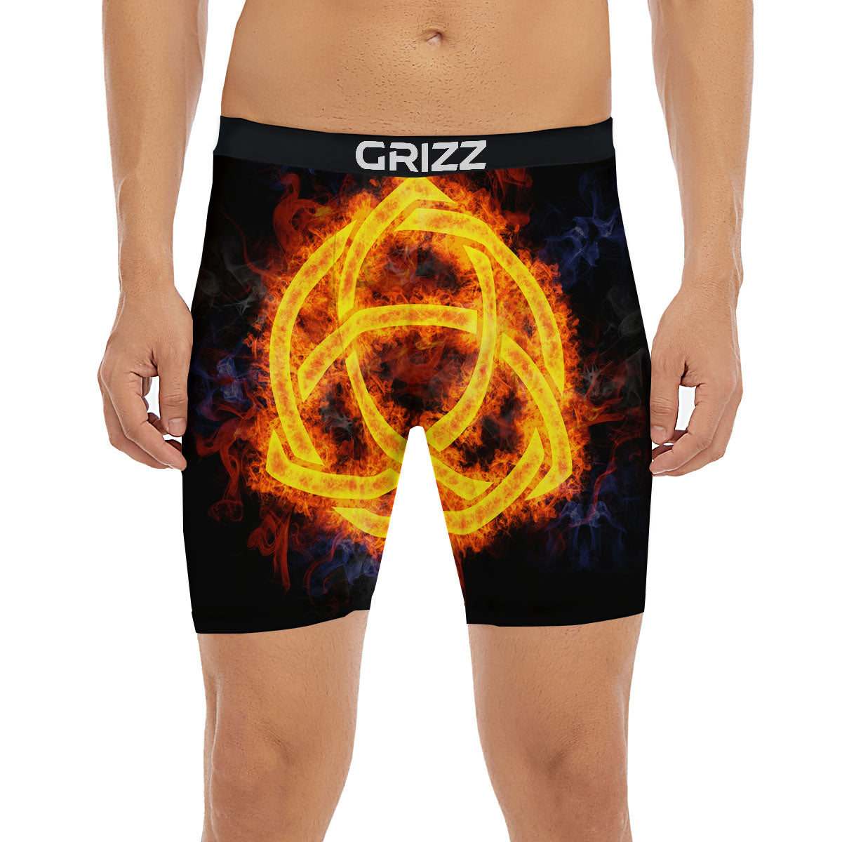 Knot Fire Celtic Print Boxer Briefs-grizzshop