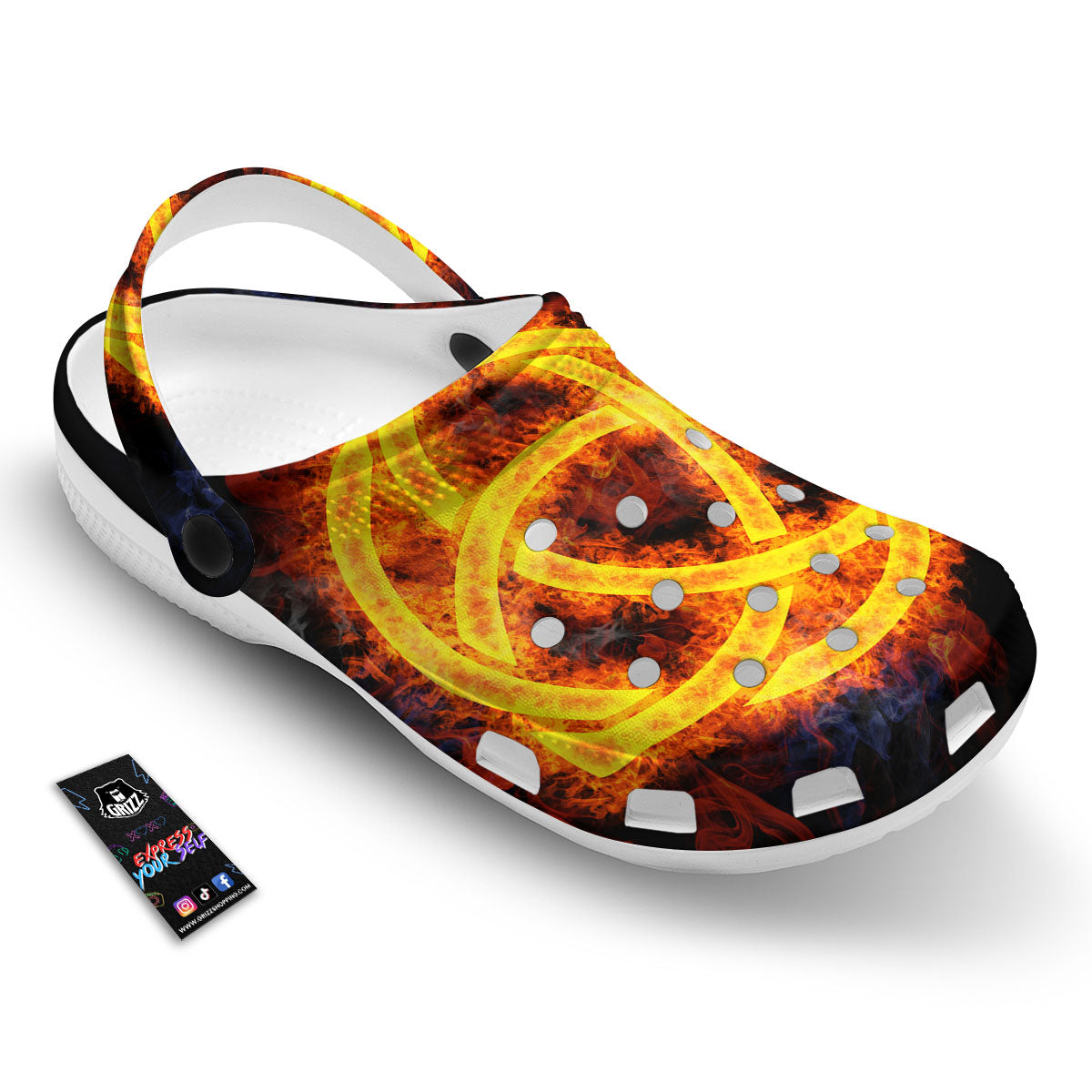 Knot Fire Celtic Print Clog-grizzshop