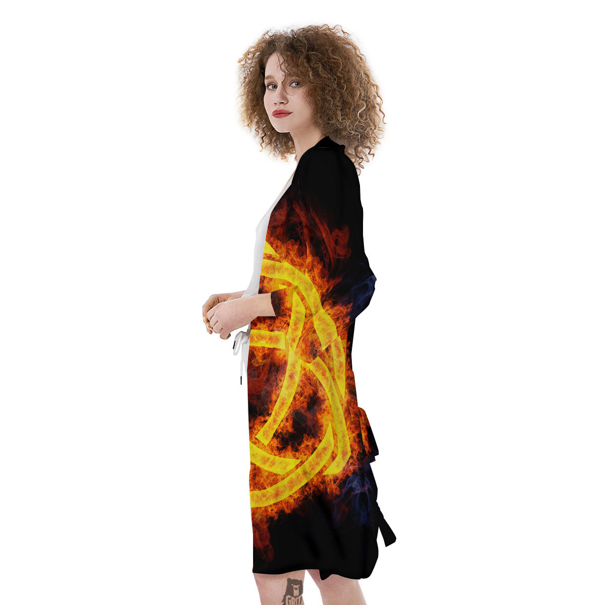 Knot Fire Celtic Print Kimono-grizzshop