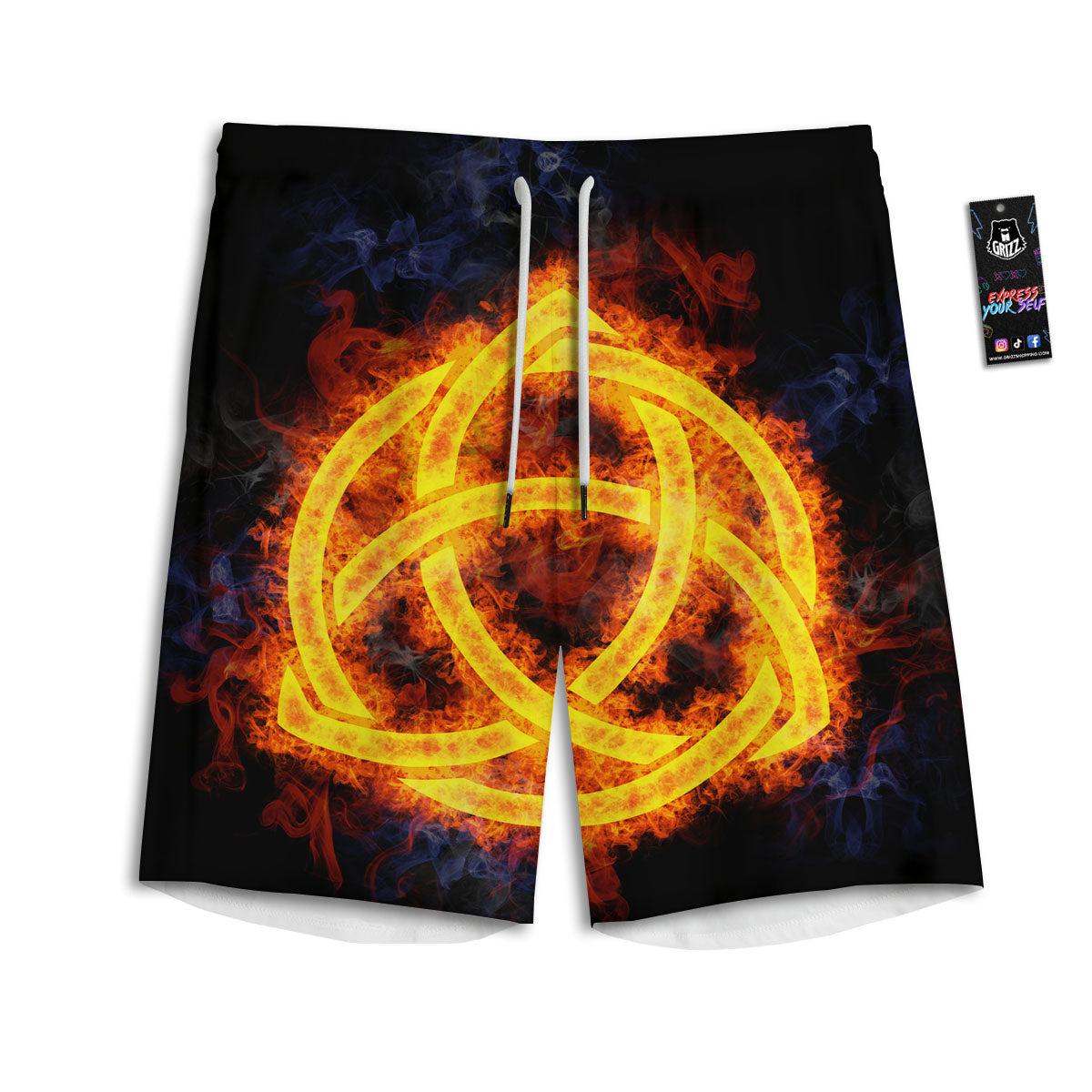 Maple Leaves Print Pattern Men's Athletic Shorts