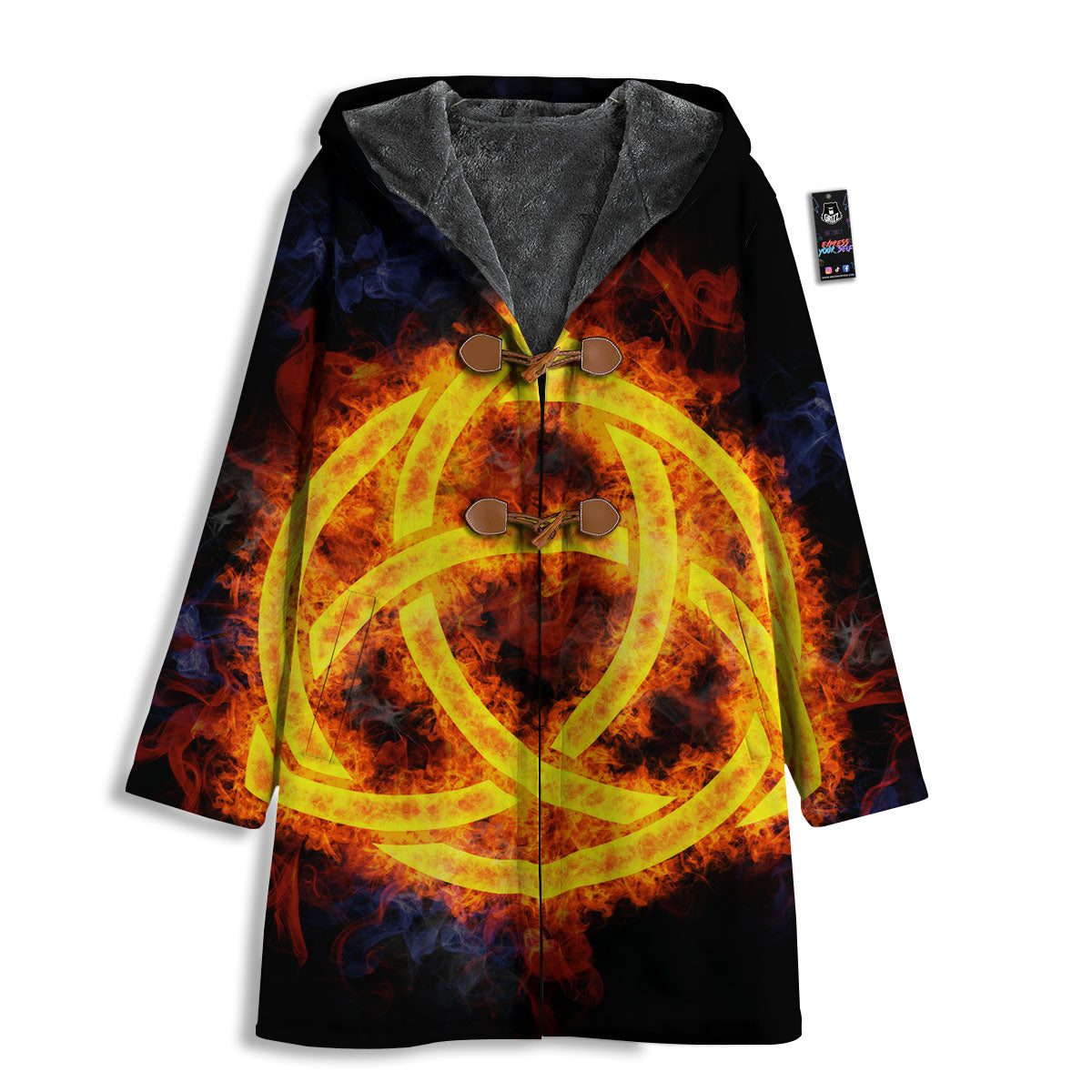 Knot Fire Celtic Print Men's Windbreaker Jacket-grizzshop