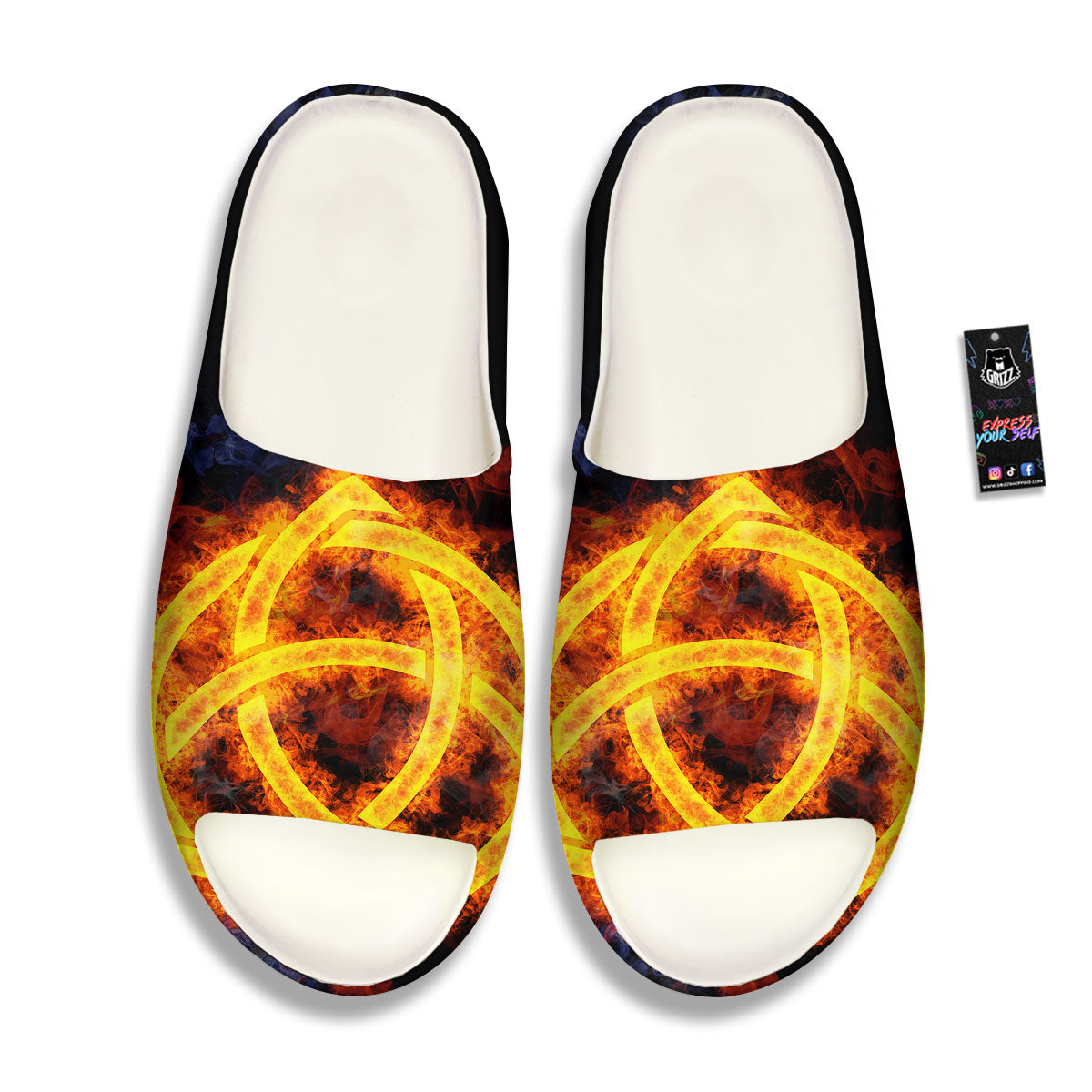Knot Fire Celtic Print Sandals-grizzshop