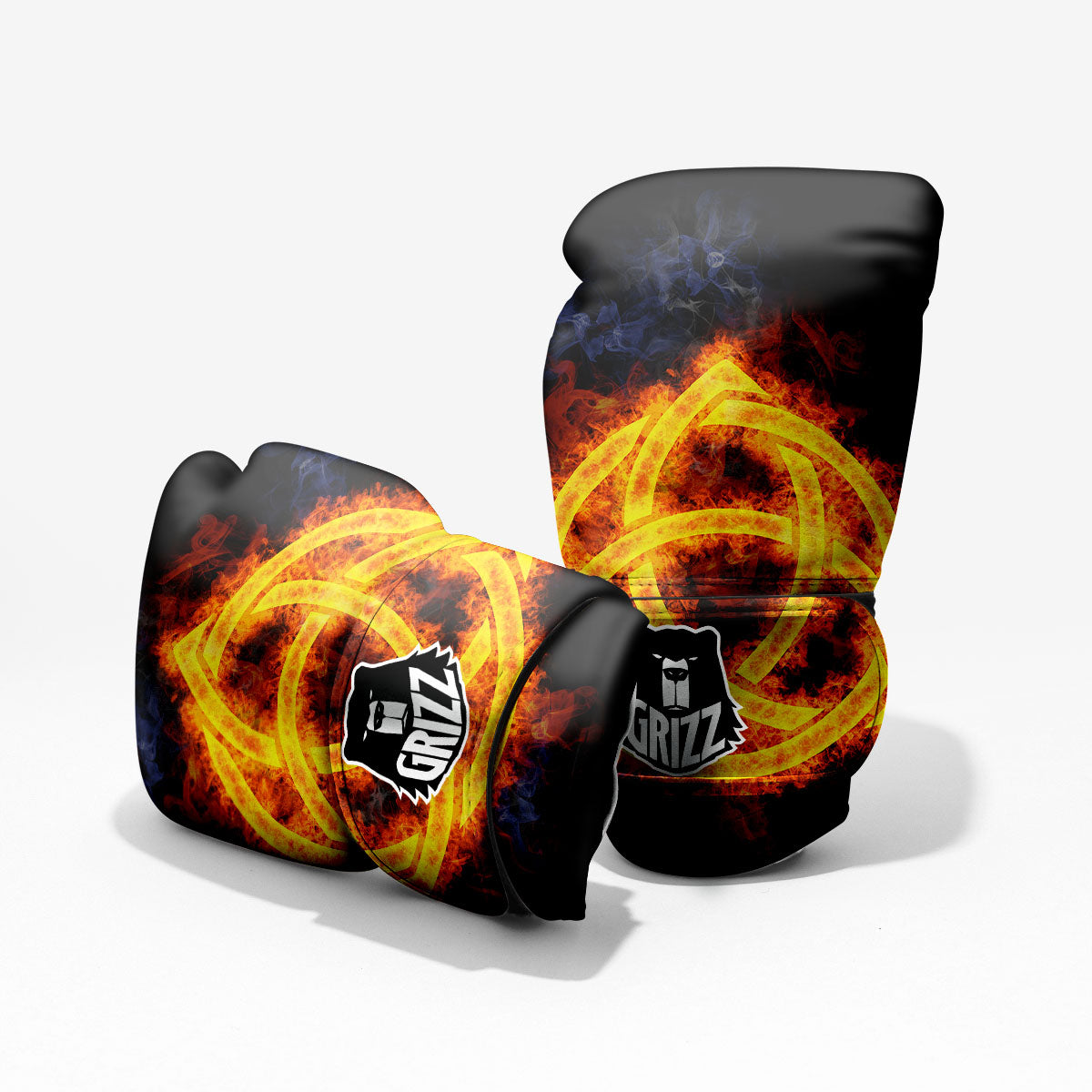 Knot Fire Celtic Print Pro Boxing Glove