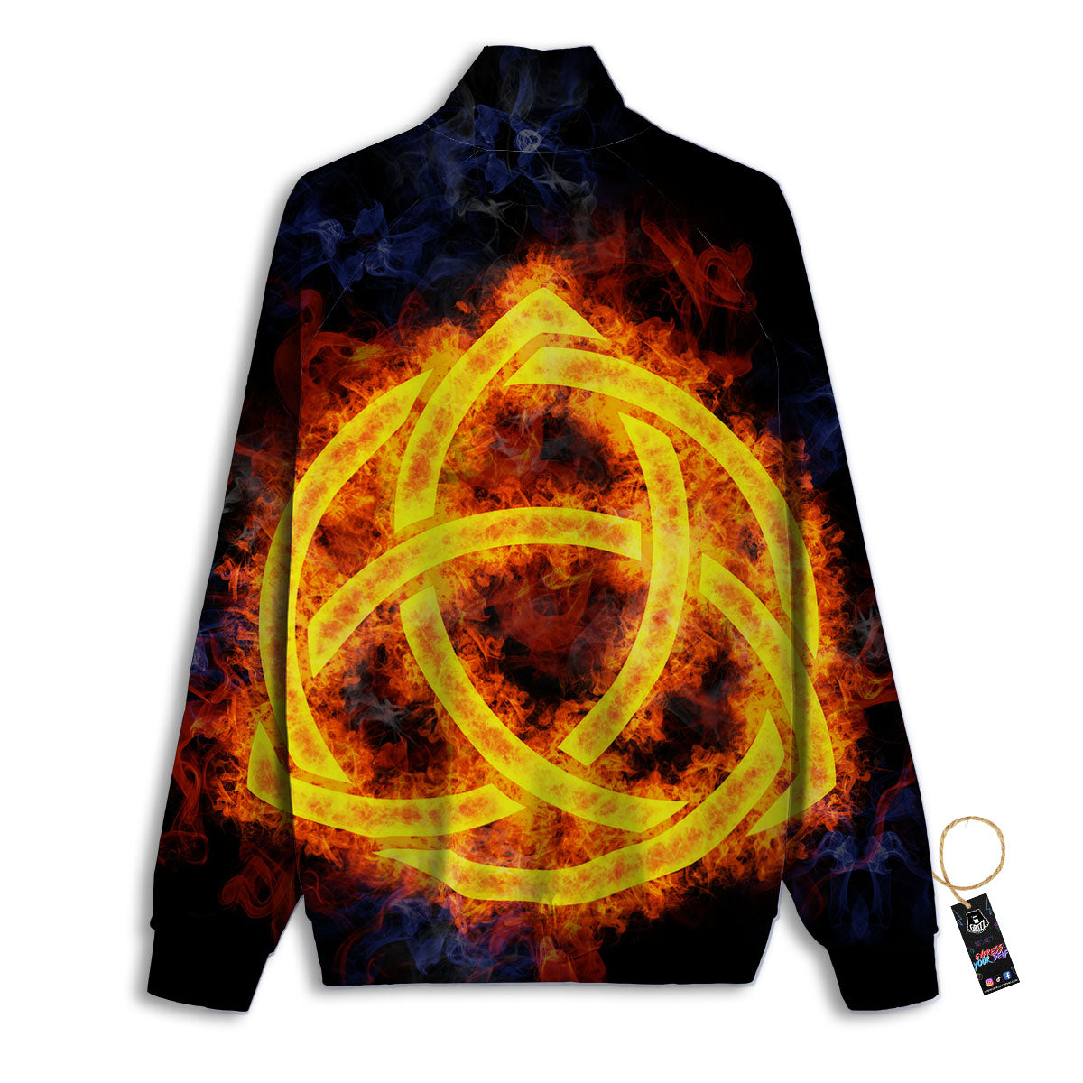 Knot Fire Celtic Print Track Jacket-grizzshop