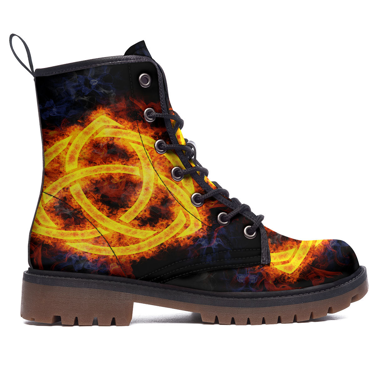 Knot Fire Celtic Print Work Boots-grizzshop