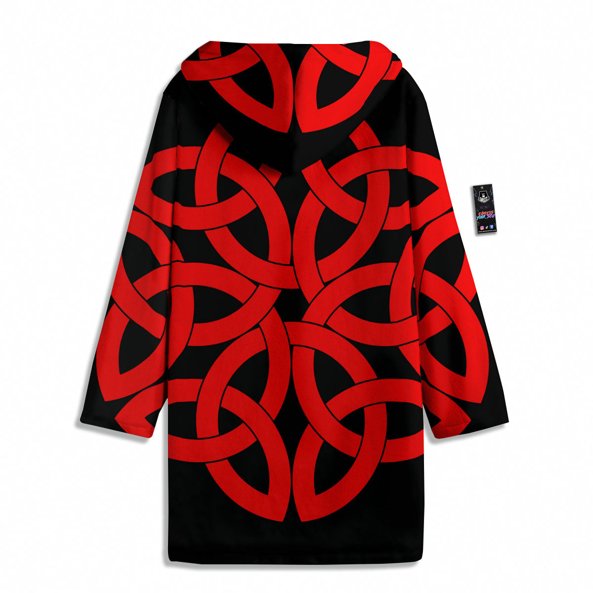 Knot Red Celtic Print Men's Windbreaker Jacket-grizzshop