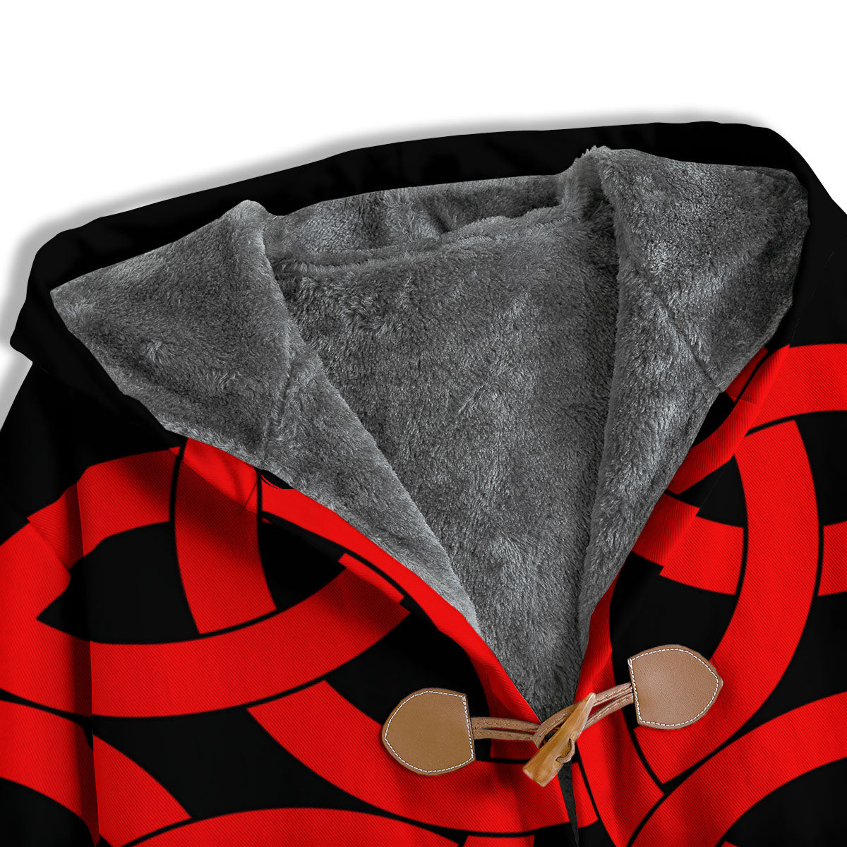 Knot Red Celtic Print Men's Windbreaker Jacket-grizzshop