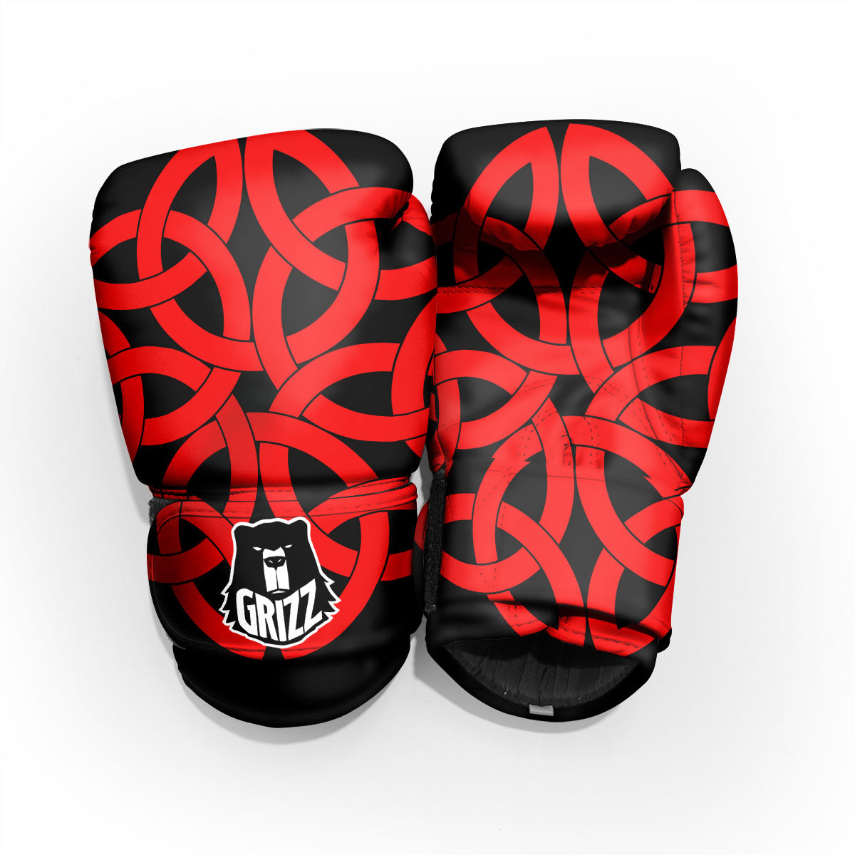 Knot Red Celtic Print Pro Boxing Glove