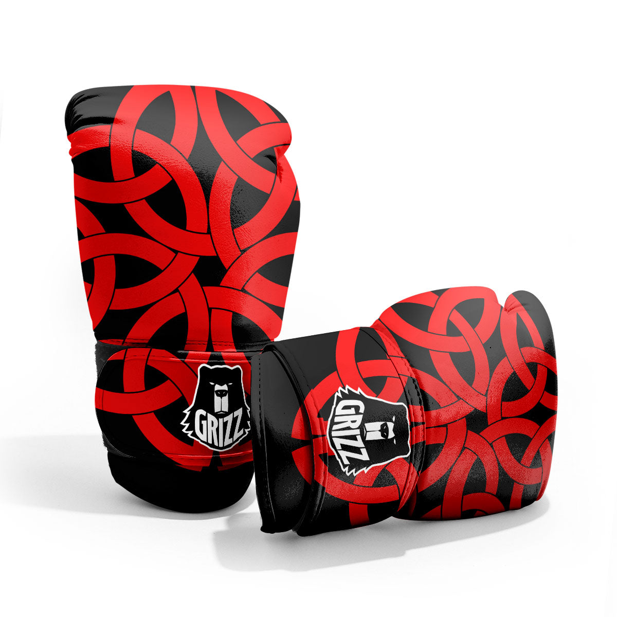 Knot Red Celtic Print Pro Boxing Glove