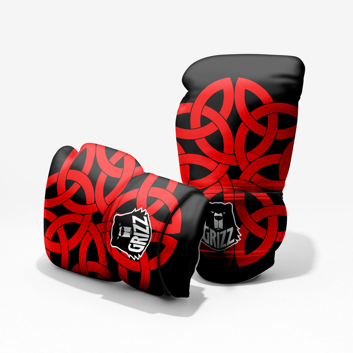 Knot Red Celtic Print Pro Boxing Glove