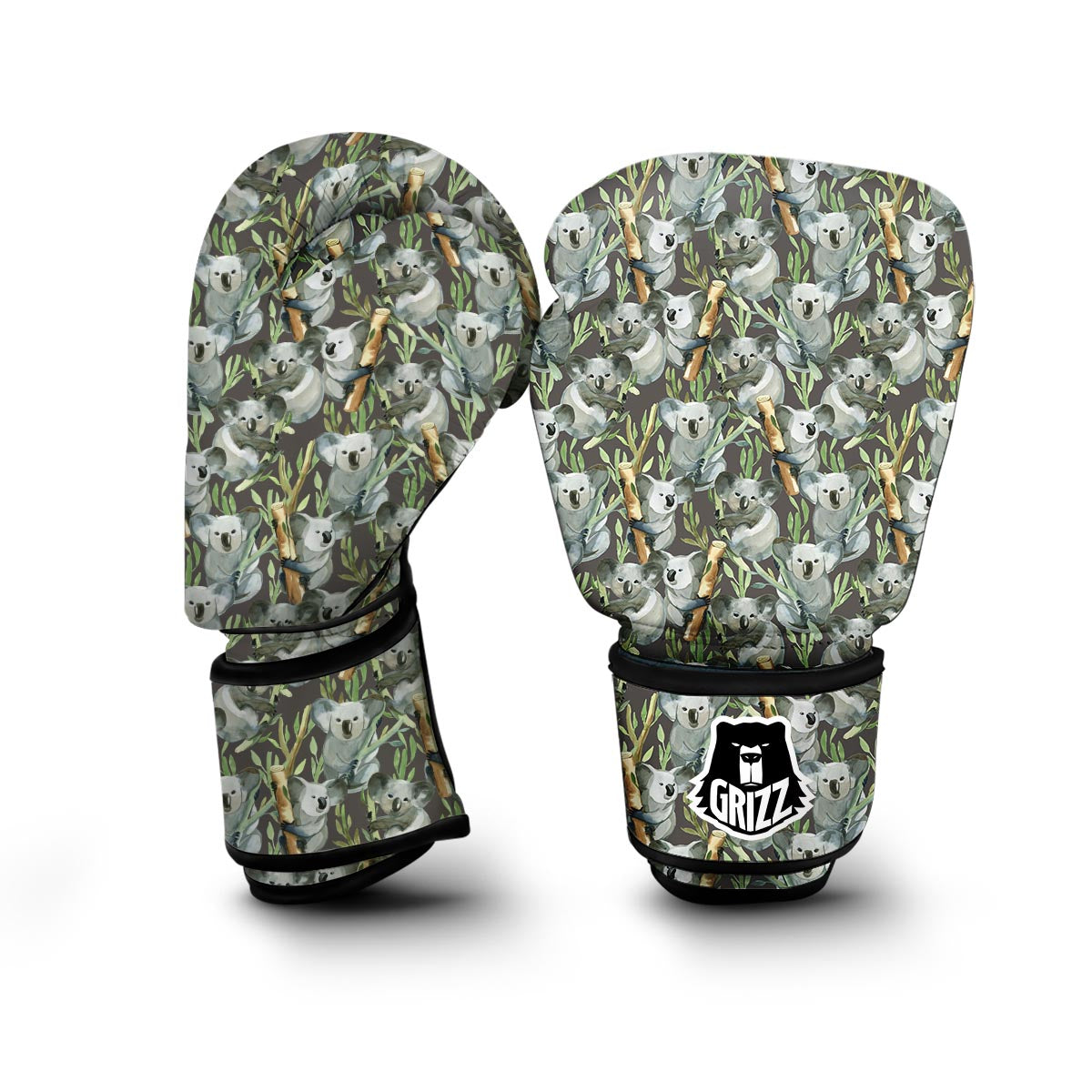Koala Bamboo Pattern Print Boxing Gloves-grizzshop