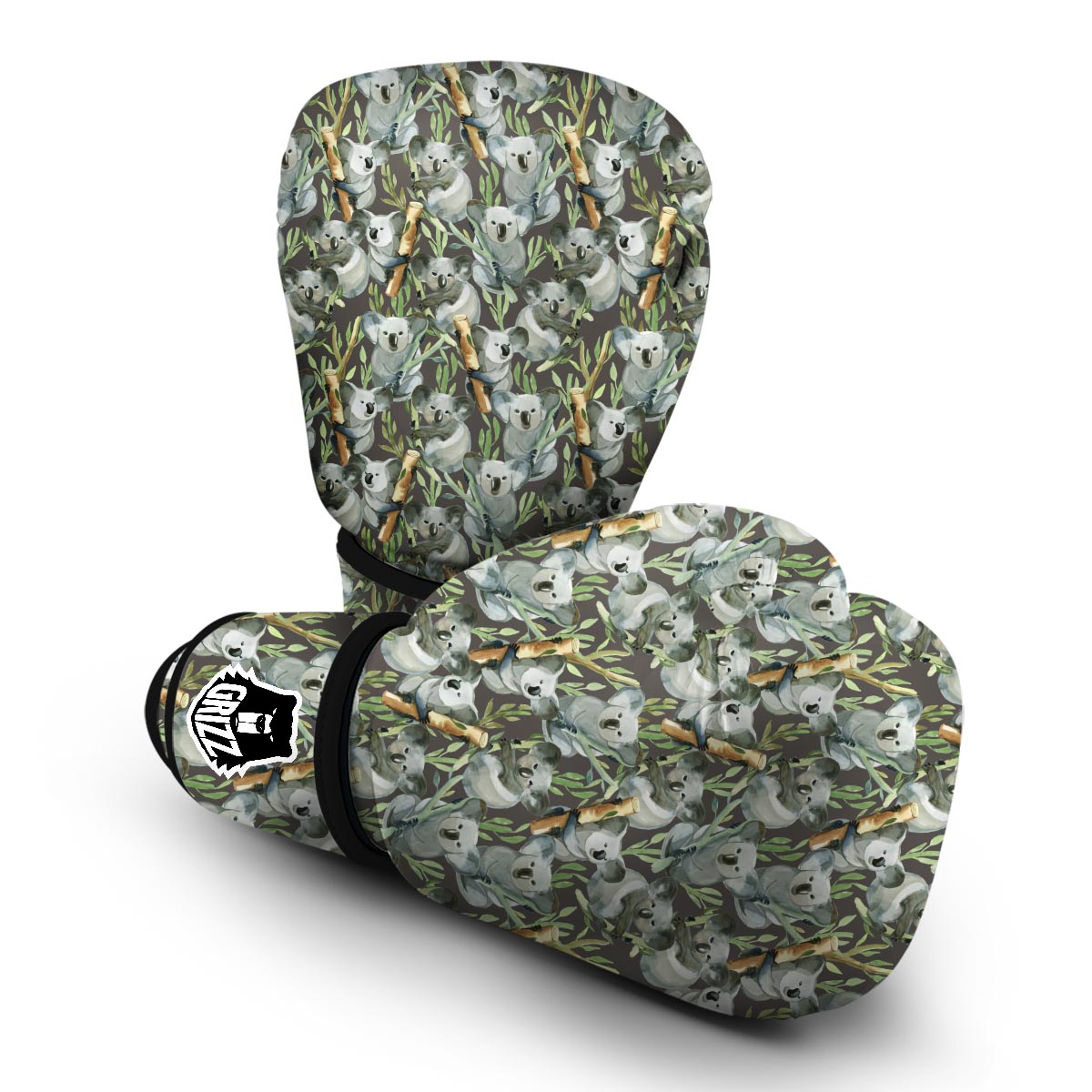 Koala Bamboo Pattern Print Boxing Gloves-grizzshop