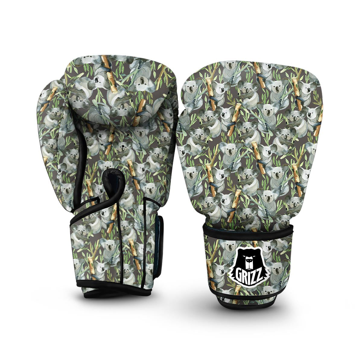 Koala Bamboo Pattern Print Boxing Gloves-grizzshop