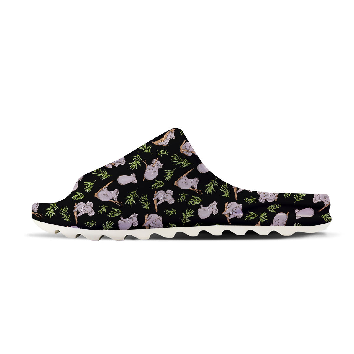 Koala Bear Black Print Pattern Sandals-grizzshop