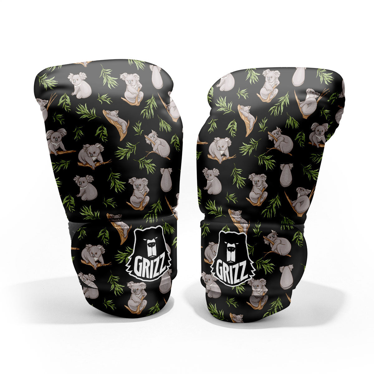 Koala Bear Black Print Pattern Pro Boxing Glove
