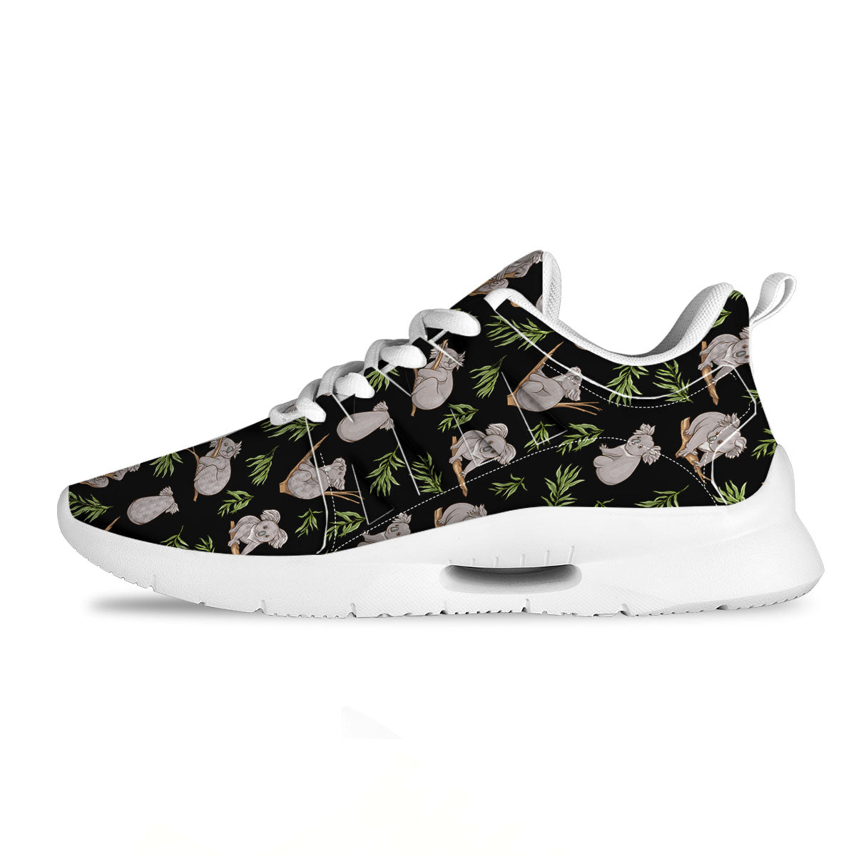 Koala Bear Black Print Pattern Tennis Shoes-grizzshop