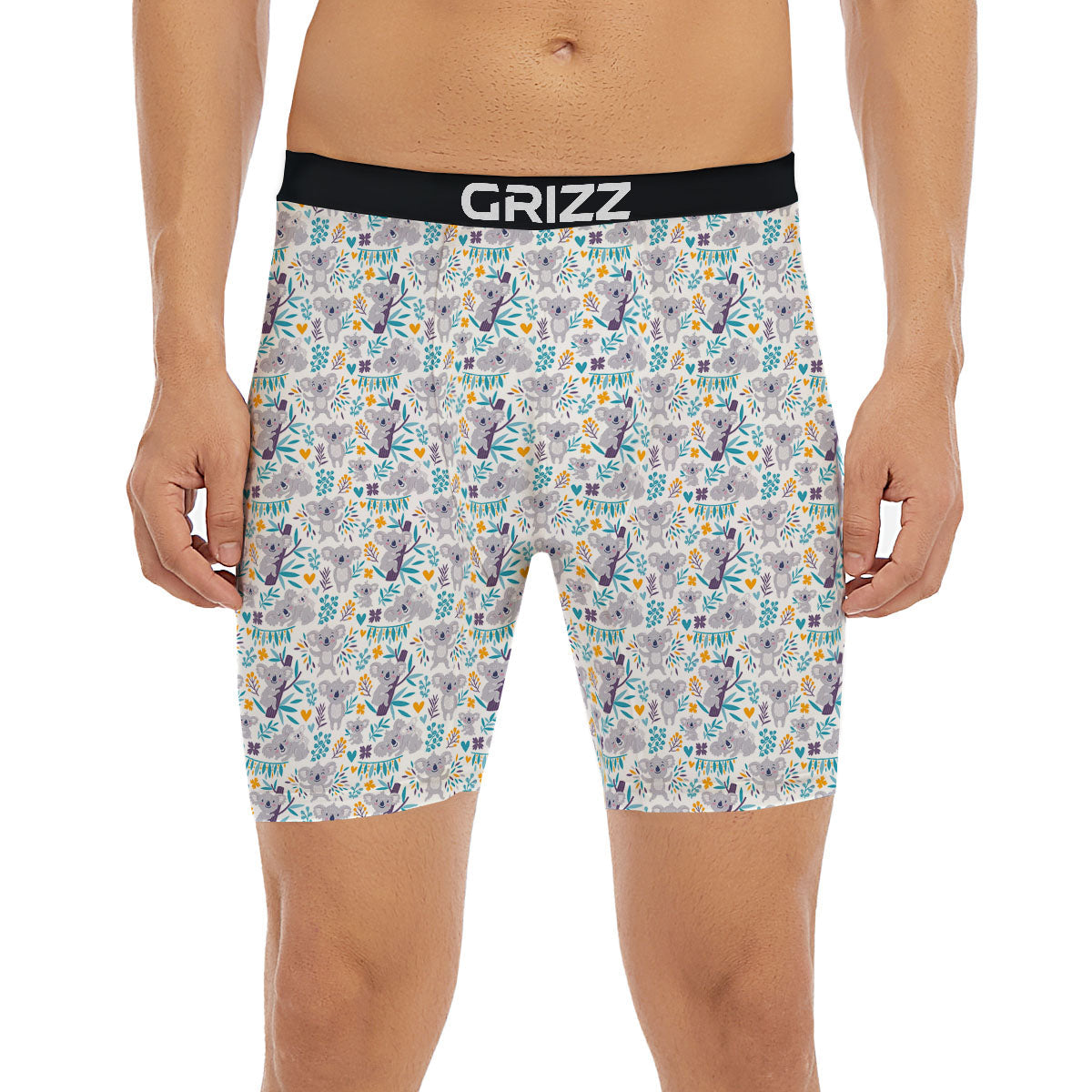 Koala Cartoon Print Pattern Boxer Briefs-grizzshop